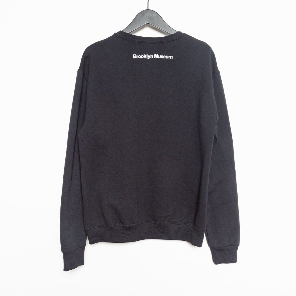 Bowie ⚡️ Brooklyn Museum Navy Flocked Sweatshirt - Size S - Picture 2 of 6